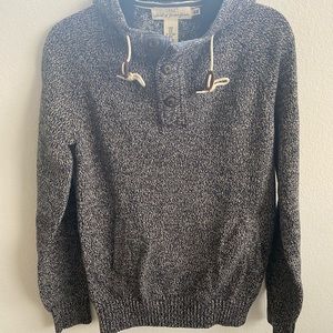 H&M Gray/Blue Half Button Cardigan